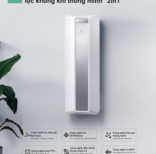 SmartVent cấp gió tươi +  lọc không khí thông minh 