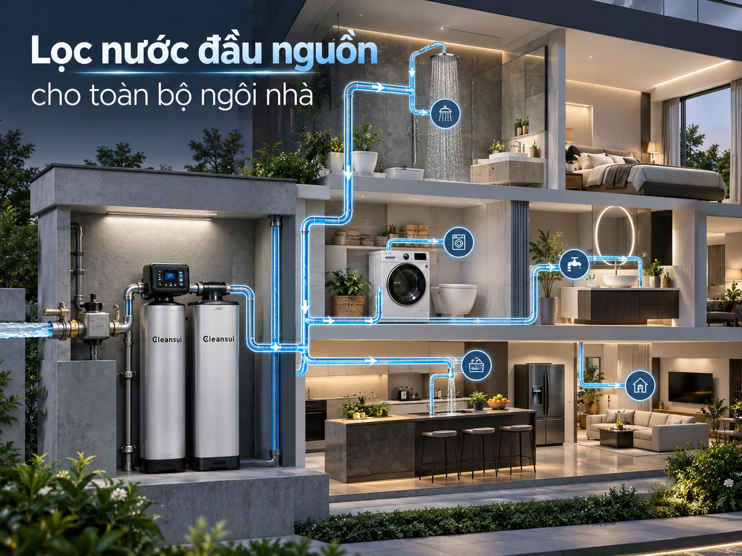 Máy lọc nước tổng Cleansui Quận 9 cho nhà ở