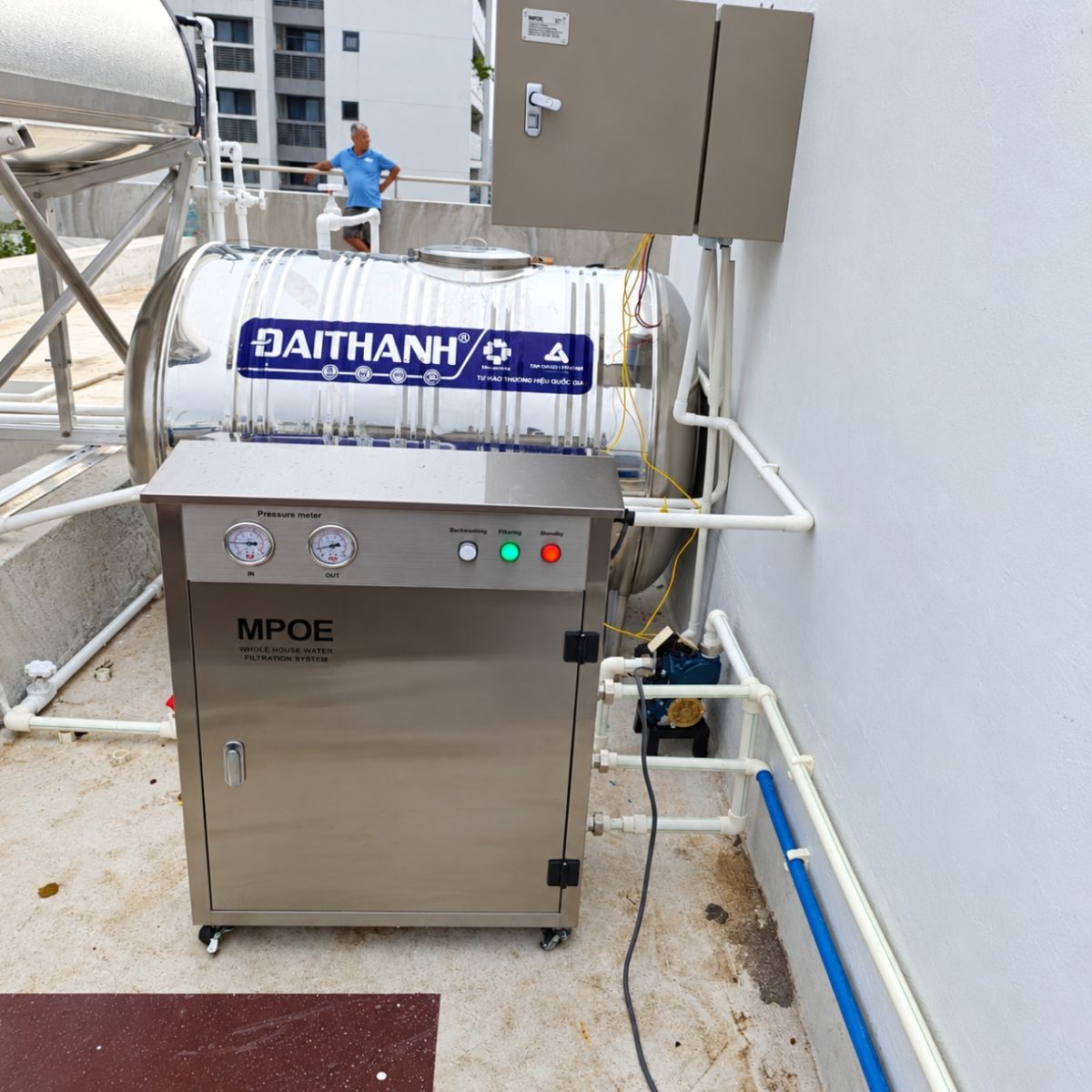 Hình ảnh lắp đặt lọc nước Mitsubishi Cleansui tại Chung cư Mỹ Đức B